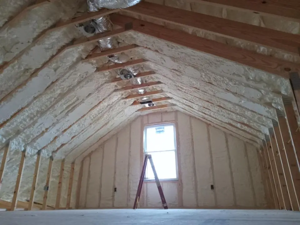Spray foam roofing application for Crawl Space Insulation project in Glencoe